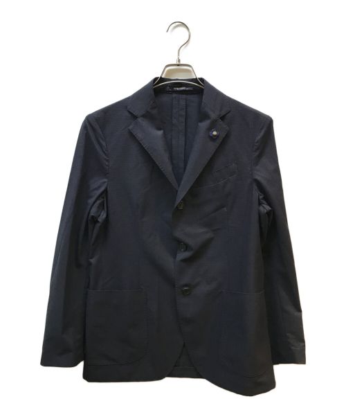 LARDINI（ラルディーニ）LARDINI (ラルディーニ) ポリエステルメッシュストレッチ3Bスーツ(TRAVEL) ネイビー サイズ:46の古着・服飾アイテム