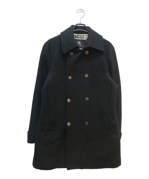 BURBERRY BLACK LABEL（バーバリーブラックレーベル）BURBERRY BLACK LABEL (バーバリーブラックレーベル) カシミヤブレンドPコート ブラック サイズ:Lの古着・服飾アイテム