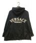 VERSACE JEANS COUTURE (ヴェルサーチ ジーンズクチュール) バックロゴナイロンジャケット ブラック サイズ:M：13000円