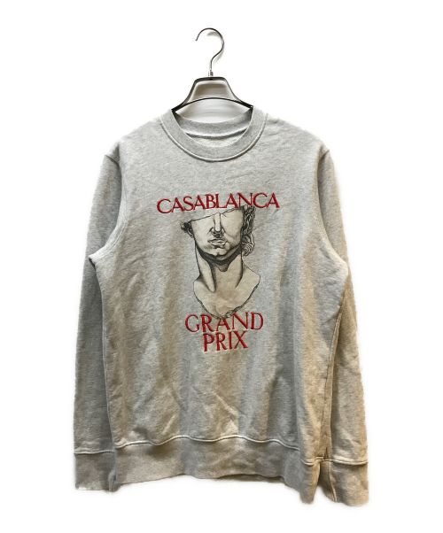 CASABLANCA（カサブランカ）CASABLANCA (カサブランカ) クルーネックスウェット グレー サイズ:Sの古着・服飾アイテム