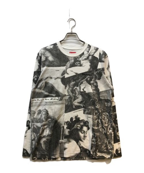 SUPREME（シュプリーム）Supreme (シュプリーム) MICHELANGELO L/S TOP ホワイト×ブラック サイズ:Sの古着・服飾アイテム