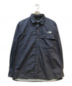 THE NORTH FACEザ ノース フェイス）の古着「L/S Nylon Denim Nuptse Shirt」｜インディゴ