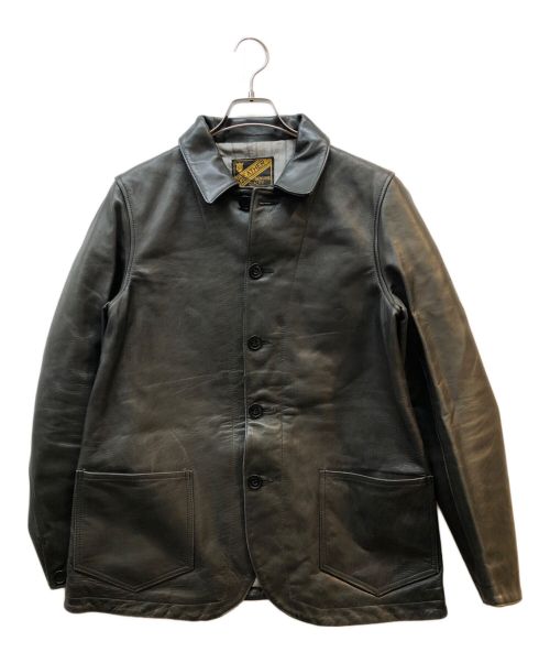 Y'2 leather（ワイツーレザー）Y'2 leather (ワイツーレザー) ホースハイドカーコート グレー サイズ:40の古着・服飾アイテム