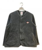 DANTONダントン）の古着「FLEECE COLLARLESS JACKET」｜グレー