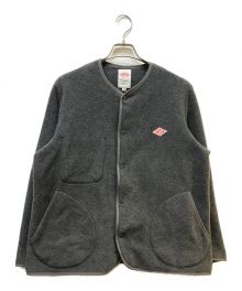 DANTON（ダントン）の古着「FLEECE COLLARLESS JACKET」｜グレー