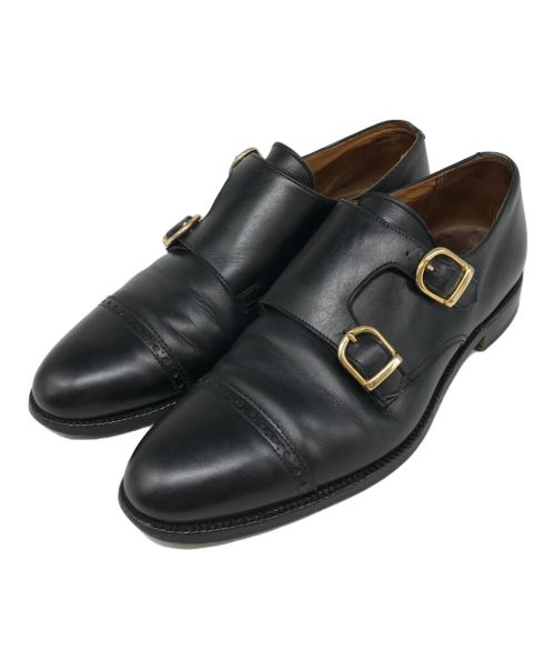 Crockett & Jones（クロケット＆ジョーンズ）Crockett & Jones (クロケット＆ジョーンズ) ダブルモンクレザーシューズ ブラック サイズ:7Eの古着・服飾アイテム