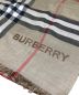 BURBERRY LONDON (バーバリーロンドン) チェック柄ウールシルクストール ブラウン：20000円