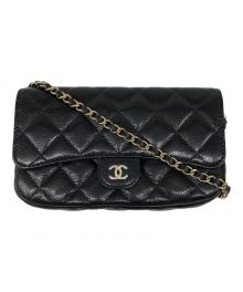 CHANEL（シャネル）の古着「ミニマトラッセチェーンウォレット」｜ブラック