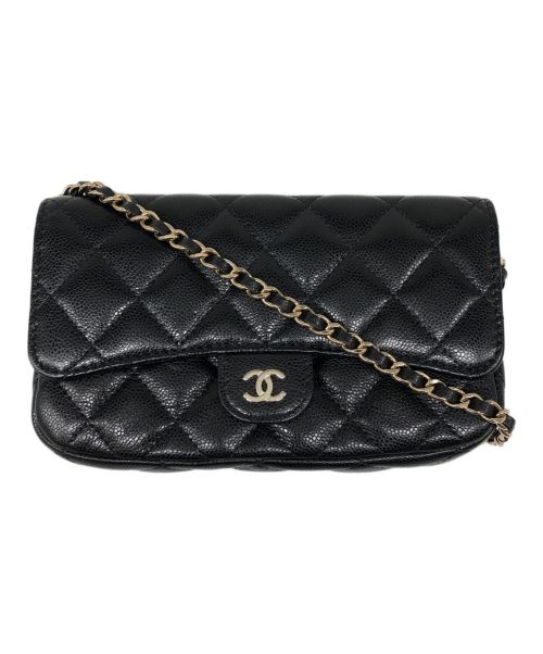 CHANEL（シャネル）CHANEL (シャネル) ミニマトラッセチェーンウォレット ブラックの古着・服飾アイテム