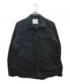 sacaiサカイ）の古着「Cotton Oxford x Nylon Twill Shirt」｜ブラック