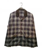 sacaiサカイ）の古着「Plaid Overdye Jacke」｜ブラウン