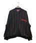 Supreme（シュプリーム）の古着「Pinstripe Varsity Zip Up Sweater」｜ブラック