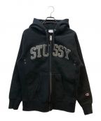 Champion×stussyチャンピオン×ステューシー）の古着「GORE WINDSTOPPER ZIP UP PARKER」｜ブラック