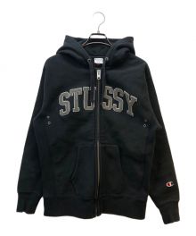 Champion×stussy（チャンピオン×ステューシー）の古着「GORE WINDSTOPPER ZIP UP PARKER」｜ブラック