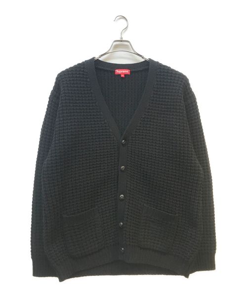 SUPREME（シュプリーム）Supreme (シュプリーム) Waffle Knit Cardigan ブラック サイズ:XLの古着・服飾アイテム