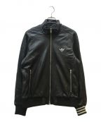 adidas Originals×Mastermind JAPANアディダスオリジナル×マスターマインド ジャパン）の古着「LEATHER FIREBIRD TRACK TOP」｜ブラック