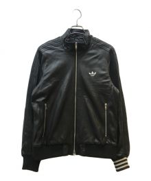 adidas Originals×Mastermind JAPAN（アディダスオリジナル×マスターマインド ジャパン）の古着「LEATHER FIREBIRD TRACK TOP」｜ブラック