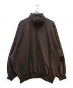 is-nessイズネス）の古着「RELAX PULLOVER HALF ZIP SWEAT SHIRTS」｜ブラウン