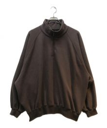 is-ness（イズネス）の古着「RELAX PULLOVER HALF ZIP SWEAT SHIRTS」｜ブラウン