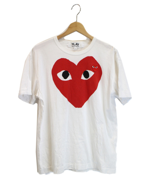 中古 古着通販 Play Comme Des Garcons プレイコムデギャルソン プリントtシャツ ホワイト サイズ L ブランド 古着通販 トレファク公式 Trefac Fashion