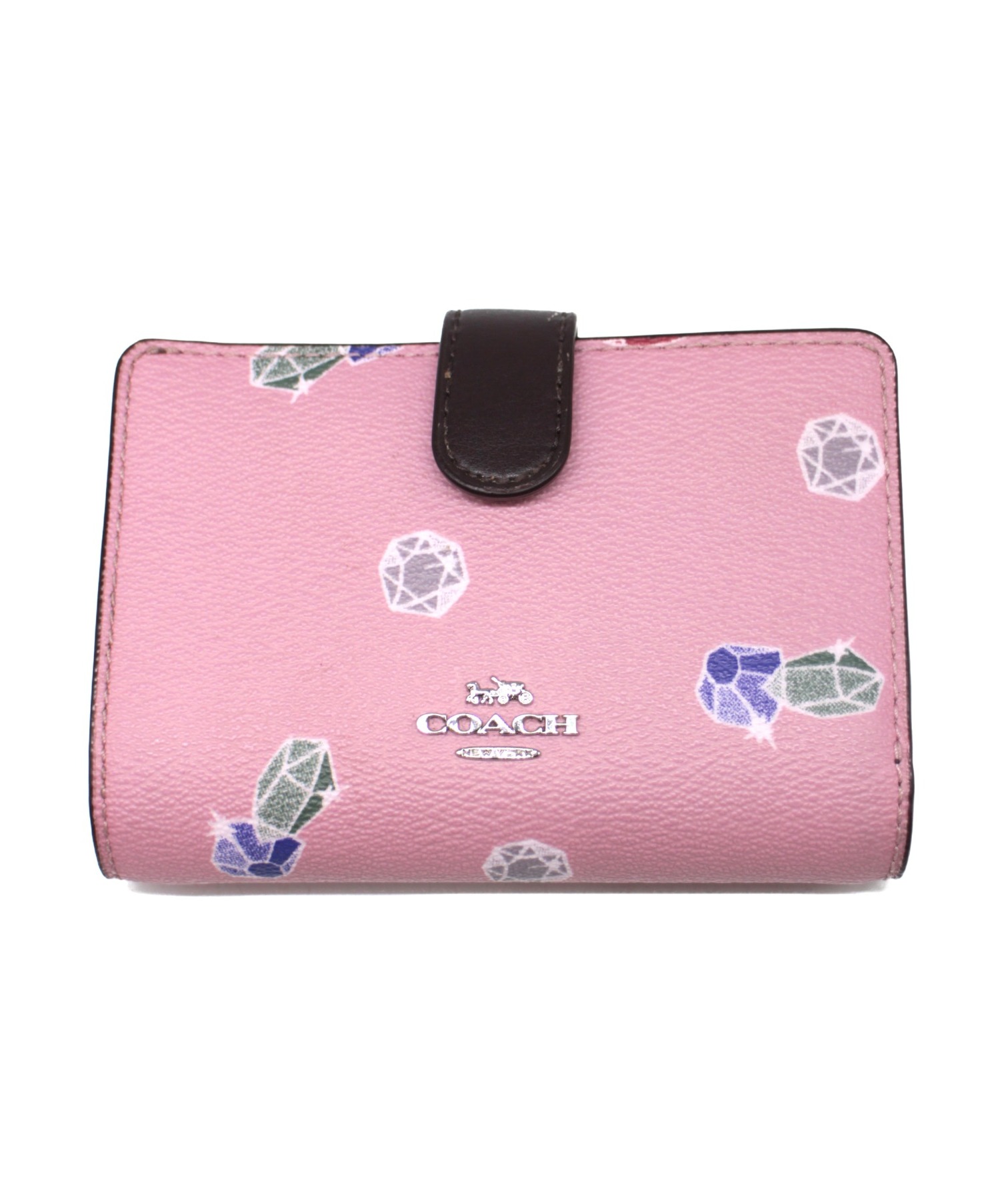 中古 古着通販 Coach Disney コーチ ディズニー 2つ折り財布 ピンク ブラウン サイズ 下記参照 F ブランド 古着通販 トレファク公式 Trefac Fashion