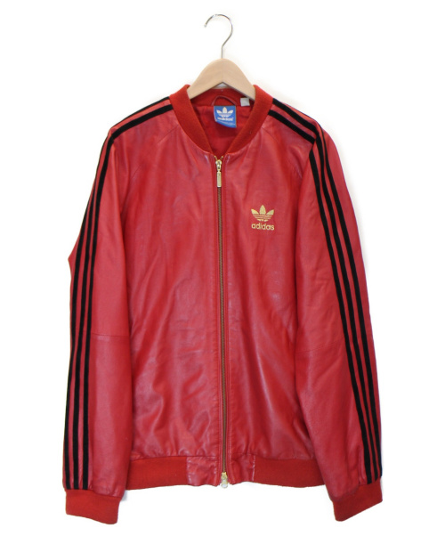 中古 古着通販 Adidas アディダス レザージャケット レッド ブランド 古着通販 トレファク公式 Trefac Fashion