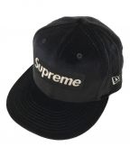 SUPREME×NEWERAシュプリーム × ニューエラ）の古着「Velour Box Logo Cap」｜ブラック