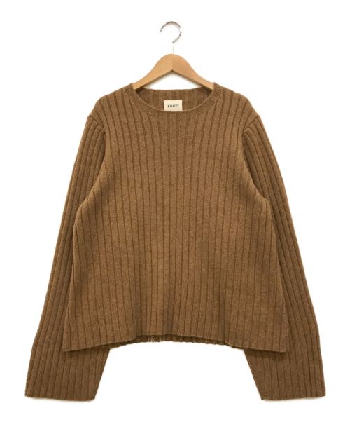 KHAITE（ケイト）KHAITE (ケイト) LONG SLEEVE KNIT カシミヤニット ブラウン サイズ:Sの古着・服飾アイテム