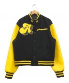 A FEW GOOD KIDSアフューグッドキッズ）の古着「Circle Logo Stadium Jacket」｜ブラック×イエロー