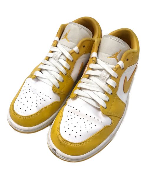 NIKE（ナイキ）NIKE (ナイキ) AIR JORDAN 1 LOW white/pollen イエロー×ホワイト サイズ:26cmの古着・服飾アイテム