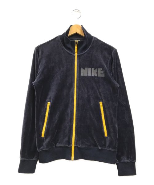 NIKE（ナイキ）NIKE (ナイキ) ゴツナイキ ベロアトラックジャケット ネイビー×イエロー サイズ:Sの古着・服飾アイテム