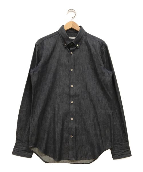 JOHN LAWRENCE SULLIVAN（ジョンローレンスサリバン）JOHN LAWRENCE SULLIVAN (ジョンローレンスサリバン) RIGID DENIM BUTTON DOWN SHIRT インディゴ サイズ:38の古着・服飾アイテム