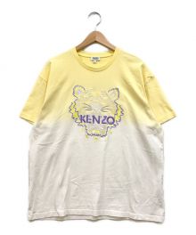 KENZO（ケンゾー）の古着「タイガー刺繍グラデーションTシャツ」｜イエロー×ホワイト