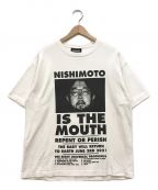 NISHIMOTO IS THE MOUTHニシモトイズザマウス）の古着「プリントTシャツ」｜ホワイト