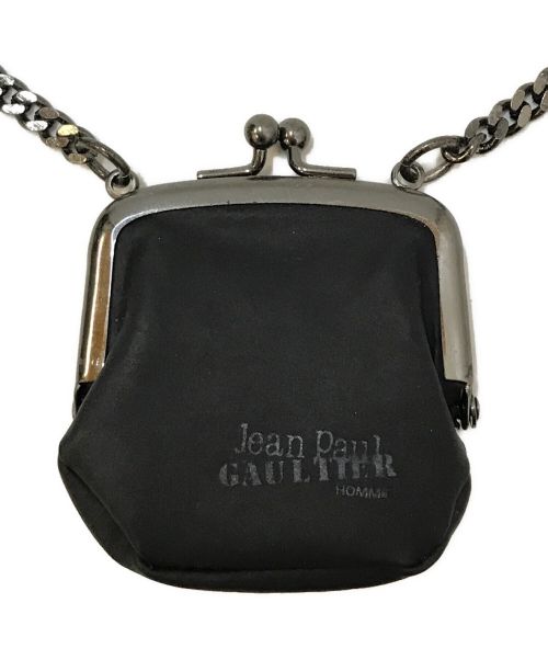 Jean Paul Gaultier homme（ジャンポールゴルチェオム）Jean Paul Gaultier homme (ジャンポールゴルチェオム) チェーン付 がま口コインケース ブラックの古着・服飾アイテム