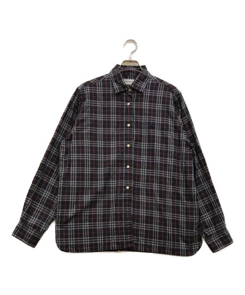 Burberry's（バーバリーズ）Burberry's (バーバリーズ) チェックシャツ ネイビー サイズ:Lの古着・服飾アイテム