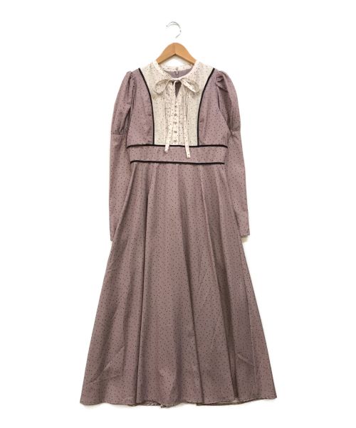 HER LIP TO（ハーリップトゥ）HER LIP TO (ハーリップトゥ) Orangerie Dot Long Dress ピンク サイズ:Mの古着・服飾アイテム