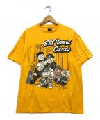 stussyステューシー）の古着「Stu York Crew Tシャツ」｜イエロー