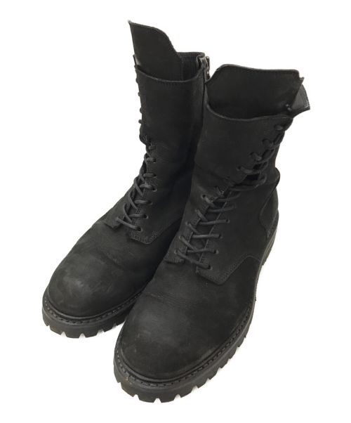 JULIUS（ユリウス）JULIUS (ユリウス) Twisted Military Lace-up Boots ブラック サイズ:2の古着・服飾アイテム