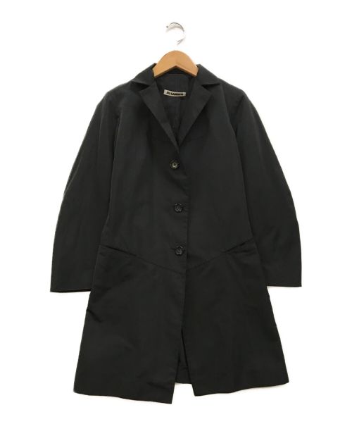 JIL SANDER（ジルサンダー）JIL SANDER (ジルサンダー) シルク混シングルコート ブラック サイズ:36の古着・服飾アイテム