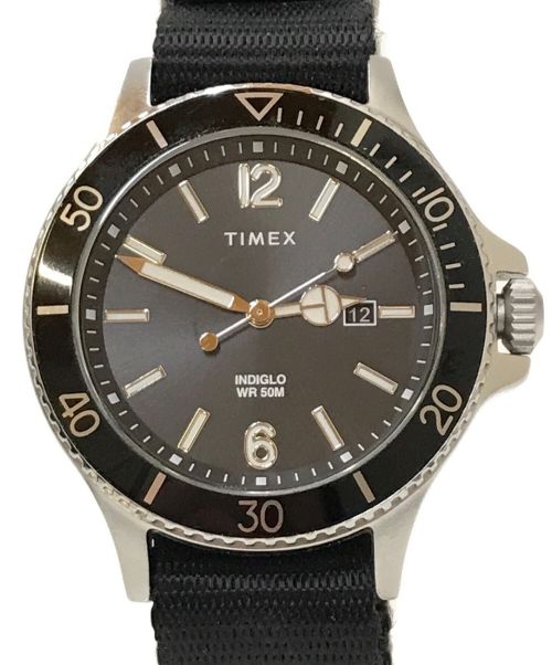 TIMEX（タイメックス）TIMEX (タイメックス) ハーバーサイド リストウォッチ シルバー×ブラックの古着・服飾アイテム