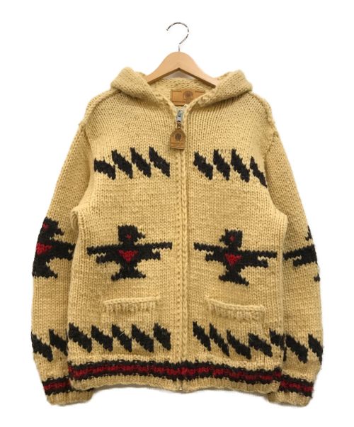 CANADIAN SWEATER（カナディアンセーター）CANADIAN SWEATER (カナディアンセーター) サンダーバードカウンチンニットパーカー ベージュ サイズ:下記参照の古着・服飾アイテム