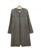 theory luxeセオリーリュクス）の古着「Cashmere Blend Nocollar coat」｜グレー