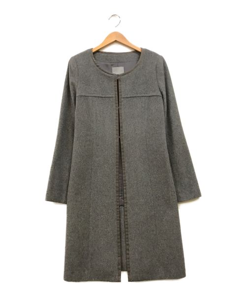 theory luxe（セオリーリュクス）theory luxe (セオリーリュクス) Cashmere Blend Nocollar coat グレー サイズ:40の古着・服飾アイテム