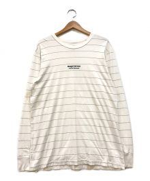 SUPREME（シュプリーム）の古着「Logo Stripe L/S Top」｜ホワイト×ブラック