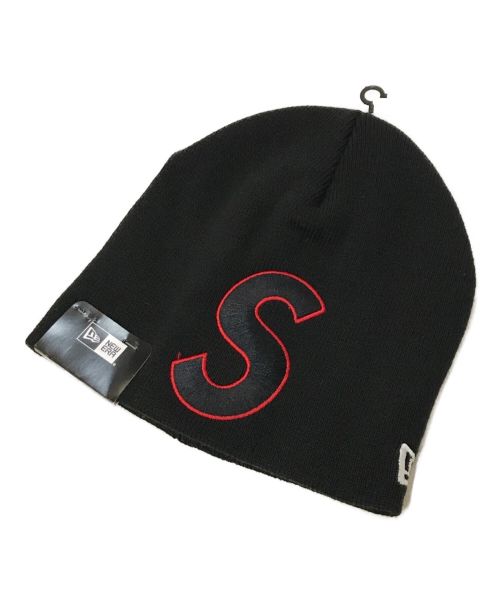 SUPREME（シュプリーム）SUPREME (シュプリーム) New Era (ニューエラ) 23SS S Logo Beanie ブラック×レッド 未使用品の古着・服飾アイテム