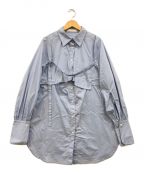 PUBLIC TOKYOパブリックトウキョウ）の古着「オーバーサイズ4WAYシャツ」｜ブルー