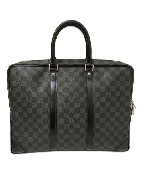 LOUIS VUITTON（ルイ ヴィトン）LOUIS VUITTON (ルイ ヴィトン) ポルト ドキュマン・ヴォワイヤージュ ブラック×グレーの古着・服飾アイテム