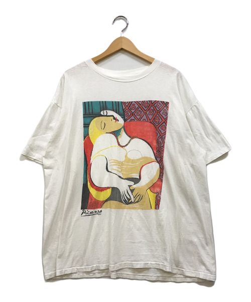 VINTAGE（ヴィンテージ）VINTAGE (ヴィンテージ/ビンテージ) PicassoプリントTシャツ ホワイト サイズ:下記参照の古着・服飾アイテム