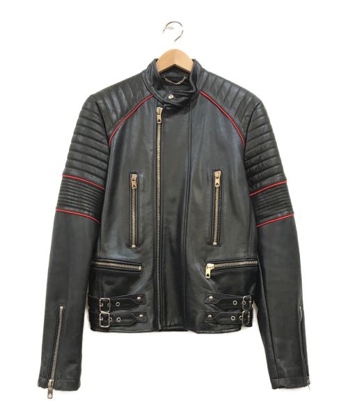 DIESEL Black Gold（ディーゼル ブラック ゴールド）DIESEL Black Gold (ディーゼル ブラック ゴールド) パデットライダースジャケット ダークネイビー サイズ:46の古着・服飾アイテム